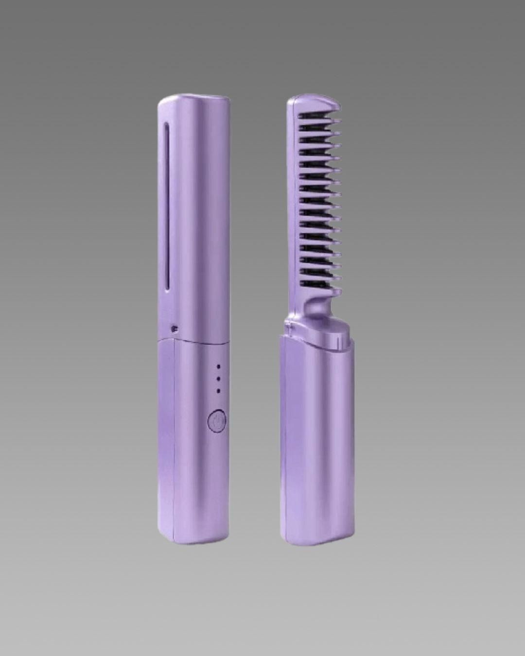 Portable Hair Straightener Cordless & Rechargeable Mini Adjustable Hair Straightener Hot Comb Quick & Easy Styling