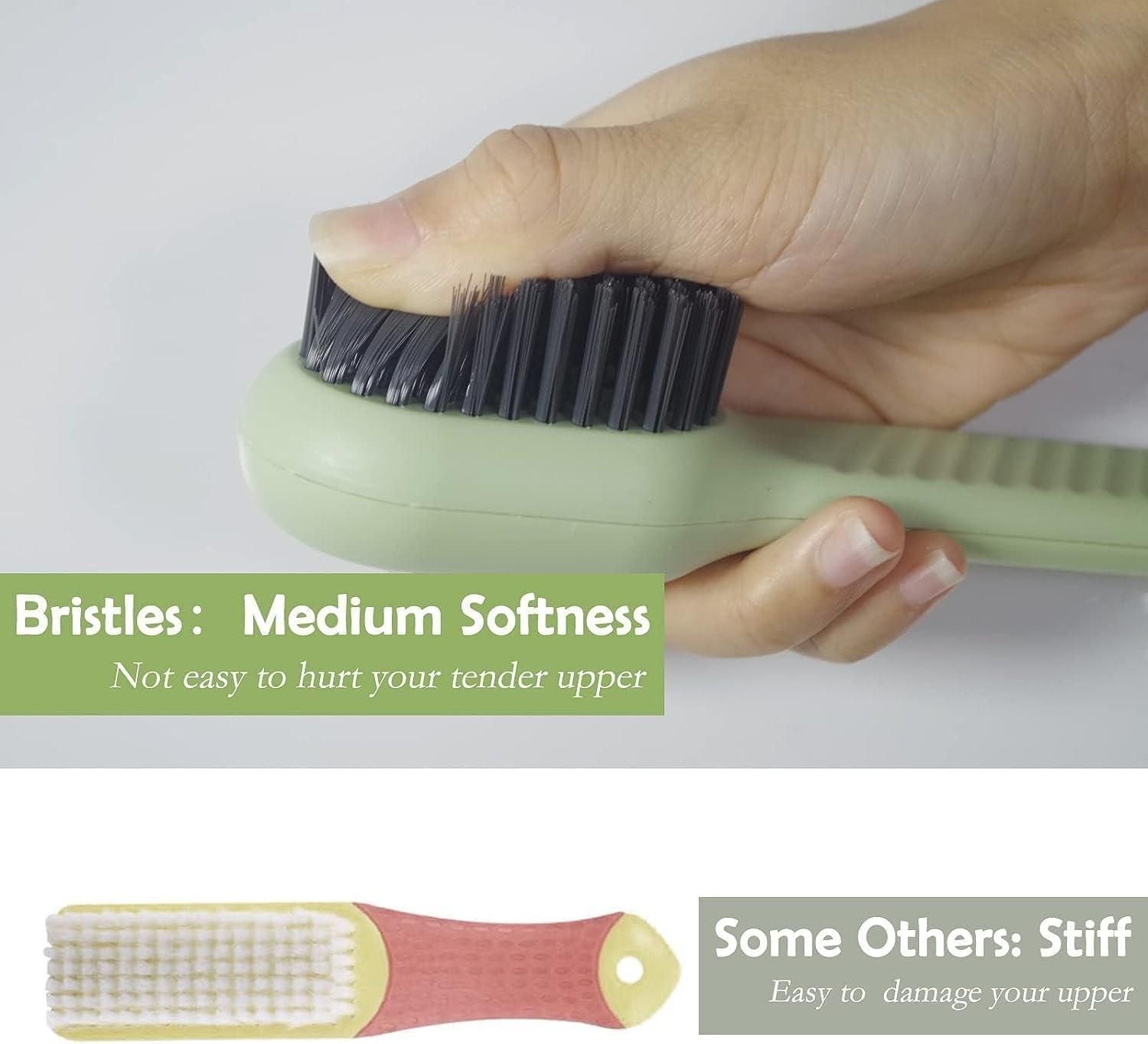 multi-purpose cleaning brush with built-in soap dispenser
